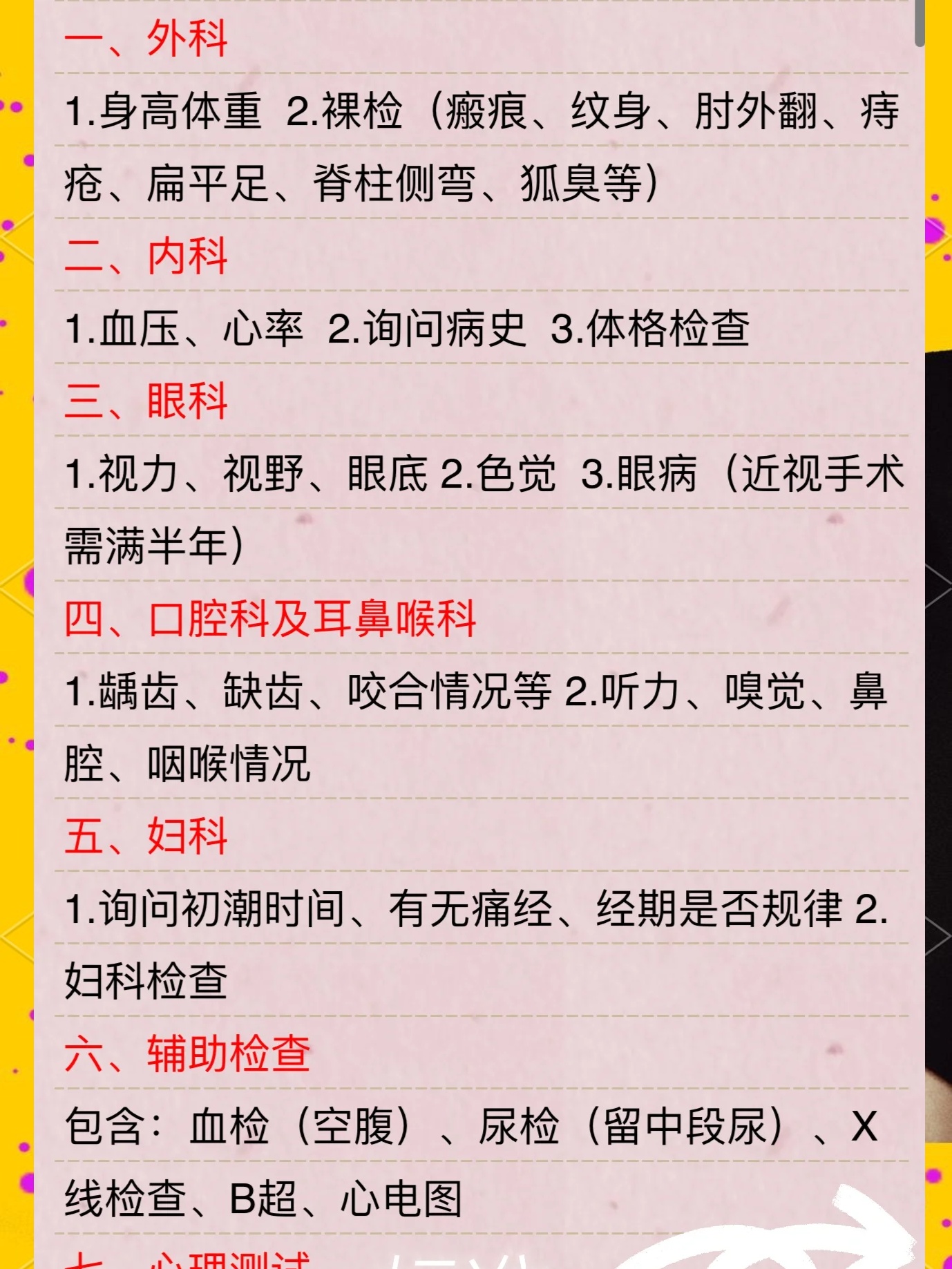 女兵体检要求详解,女兵体检要求全面解析