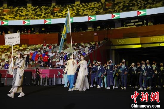 今天哈萨克斯坦奥运会女旗手,荣耀与担当的象征,哈萨克斯坦奥运会女旗手,荣耀与担当的典范