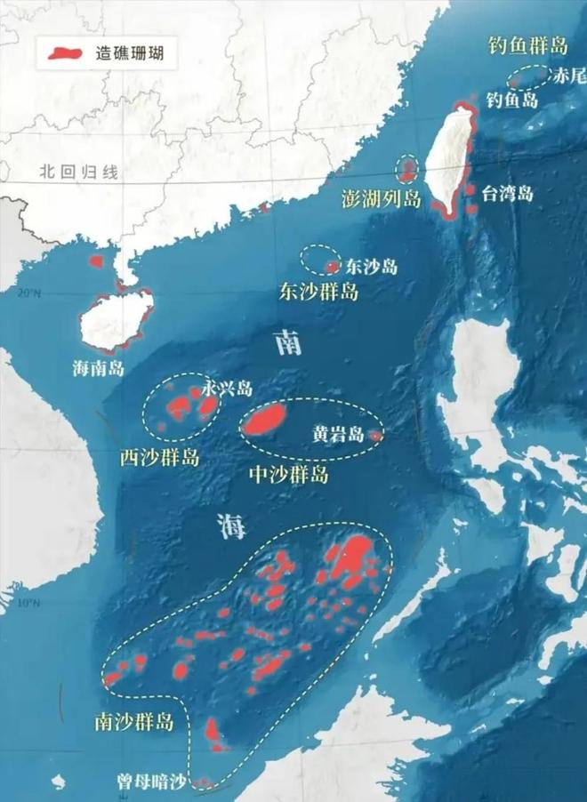 中国南海位置图，揭示南海诸岛及其重要性，南海地图揭示，中国南海诸岛及其重要性概览
